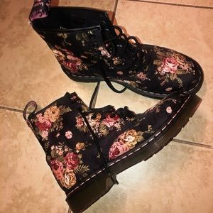 Floral Doc Marten Boots